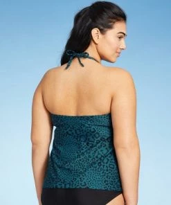 Best Pirce ✨ Women's High Neck Open Back Tankini Top - Kona Sol™ Black 🔔 -Swimsuits Official Site unnamed file 10029