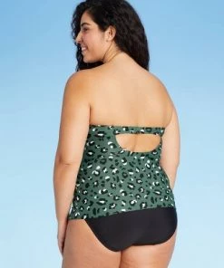 Best deal ❤️ Women's Bandeau Tankini Top - Kona Sol™ Green 👍 -Swimsuits Official Site unnamed file 10034