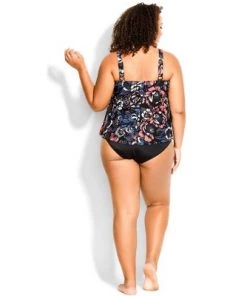 Cheap β€οΈ AVENUE | V Tiered Print Tankini Top - navy floral π