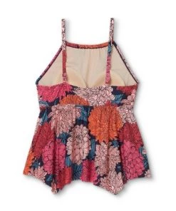 Flash Sale ⌛ Women's Plus Size High Neck Flow Away Tankini Top - Kona Sol™ Multi 🌟 -Swimsuits Official Site unnamed file 10055