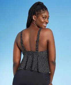 Cheap 😀 Women's Flowy V-Neck Crop Tankini Top - Kona Sol™ Black XS 🛒 -Swimsuits Official Site unnamed file 10078