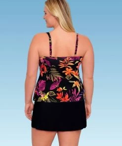 Top 10 🎁 Women's Slimming Control Twist-Front Tankini Top - Dreamsuit by Miracle Brands Black ❤️ -Swimsuits Official Site unnamed file 10085