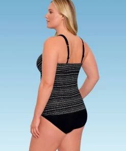 Top 10 🤩 Women's Slimming Control Keyhole High Neck Tankini Top - Dreamsuit by Miracle Brands Black Multi ✔️ -Swimsuits Official Site unnamed file 10093