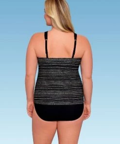 Top 10 🤩 Women's Slimming Control Keyhole High Neck Tankini Top - Dreamsuit by Miracle Brands Black Multi ✔️ -Swimsuits Official Site unnamed file 10094