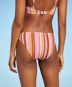 Buy 👏 Juniors' Cheeky Bikini Bottom - Xhilaration™ Multi Stripe ❤️