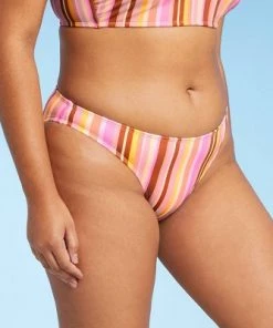 Buy 👏 Juniors' Cheeky Bikini Bottom - Xhilaration™ Multi Stripe ❤️ -Swimsuits Official Site unnamed file 1013