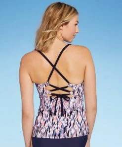 Hot Sale ⭐ Women's Cross Back Tankini Top - Kona Sol™ Multi 🎉