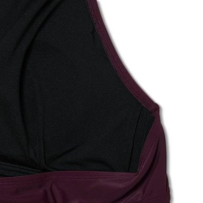 Best Sale 😍 Women's Post Mastectomy High Neck Tankini Top - Kona Sol™ Atlantic Burgundy 🔥 4 Best Sale 😍 Women's Post Mastectomy High Neck Tankini Top - Kona Sol™ Atlantic Burgundy 🔥 - Image 2