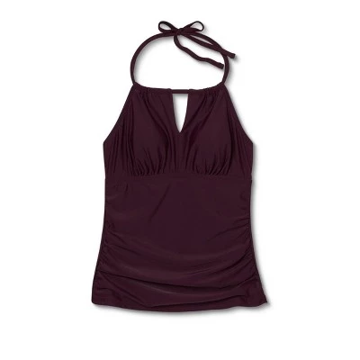 Best Sale 😍 Women's Post Mastectomy High Neck Tankini Top - Kona Sol™ Atlantic Burgundy 🔥 10 Best Sale 😍 Women's Post Mastectomy High Neck Tankini Top - Kona Sol™ Atlantic Burgundy 🔥 - Image 8