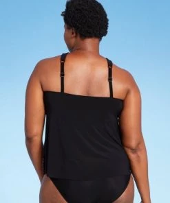 Top 10 💯 Women's High Neck Ring Tankini Top - Aqua Green® Black Multi 🌟 -Swimsuits Official Site unnamed file 10237