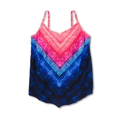 Discount ⌛ Women's Plus Size V-Neck Tankini Top - Aqua Green® Multi ✔️ 4 Discount ⌛ Women's Plus Size V-Neck Tankini Top - Aqua Green® Multi ✔️ - Image 2