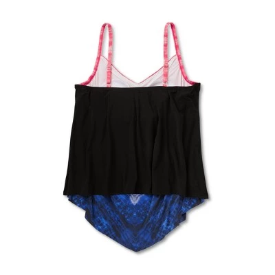 Discount ⌛ Women's Plus Size V-Neck Tankini Top - Aqua Green® Multi ✔️ 5 Discount ⌛ Women's Plus Size V-Neck Tankini Top - Aqua Green® Multi ✔️ - Image 3