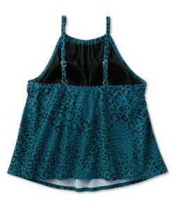 Outlet 👏 Women's Plus Size High Neck Tankini Top - Kona Sol™ Multi 👍 -Swimsuits Official Site unnamed file 10294