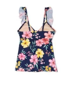 Hot Sale 👏 Maternity Floral Print Peephole Tankini Top - Isabel Maternity by Ingrid & Isabel™ Navy ✔️
