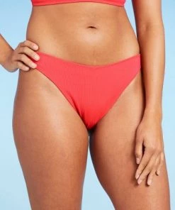 Best reviews of 👍 Women's V-Front Ribbed High Leg Extra Cheeky Bikini Bottom - Shade & Shore™ Coral 🔥 -Swimsuits Official Site unnamed file 1030