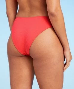Best reviews of 👍 Women's V-Front Ribbed High Leg Extra Cheeky Bikini Bottom - Shade & Shore™ Coral 🔥 -Swimsuits Official Site unnamed file 1031
