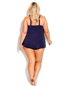 Wholesale 🎉 AVENUE | Mesh Tankini Top - navy 💯