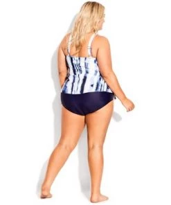 Cheapest 😀 AVENUE | Layered Tankini Top - navy stripe 🌟