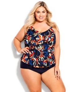 Outlet 😍 AVENUE | Nautical Print Tankini Top - navy leaf 🎁 -Swimsuits Official Site unnamed file 10373