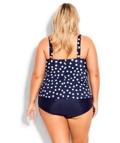 Discount 🔔 AVENUE | Nautical Print Tankini Top - navy spot ⌛