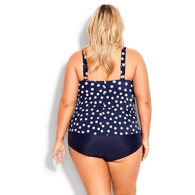 Discount π AVENUE | Nautical Print Tankini Top - navy spot β 3 Discount π AVENUE | Nautical Print Tankini Top - navy spot β