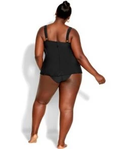 Hot Sale ✨ AVENUE | V Tiered Tankini Top - black 🔥