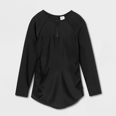 Best deal ✔️ Raglan Long Sleeve Rash Guard Maternity Top - Isabel Maternity by Ingrid & Isabel™ Black 🔔 6 Best deal ✔️ Raglan Long Sleeve Rash Guard Maternity Top - Isabel Maternity by Ingrid & Isabel™ Black 🔔 - Image 4