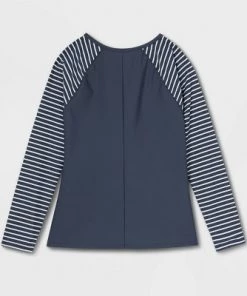 Best reviews of 🧨 Long Sleeve Colorblock with Zip-Front Rash Guard Maternity Top - Isabel Maternity by Ingrid & Isabel™ Striped 🤩