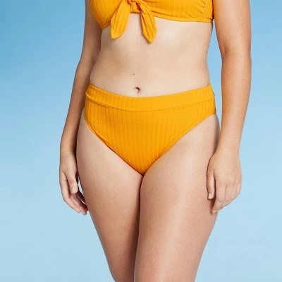 Cheap 😀 Juniors' Ribbed High Leg High Waist Bikini Bottom - Xhilaration™ Gold 🎉 5 Cheap 😀 Juniors' Ribbed High Leg High Waist Bikini Bottom - Xhilaration™ Gold 🎉 - Image 3