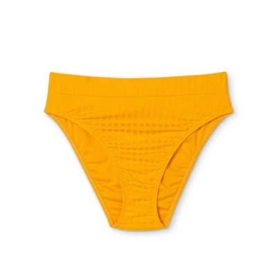 Cheap 😀 Juniors' Ribbed High Leg High Waist Bikini Bottom - Xhilaration™ Gold 🎉 7 Cheap 😀 Juniors' Ribbed High Leg High Waist Bikini Bottom - Xhilaration™ Gold 🎉 - Image 5