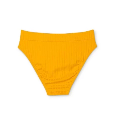 Cheap 😀 Juniors' Ribbed High Leg High Waist Bikini Bottom - Xhilaration™ Gold 🎉 8 Cheap 😀 Juniors' Ribbed High Leg High Waist Bikini Bottom - Xhilaration™ Gold 🎉 - Image 6