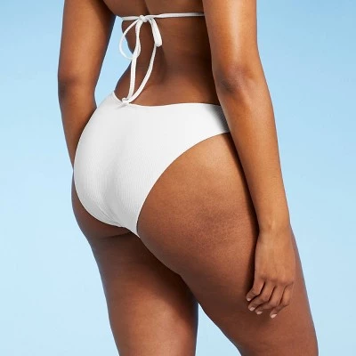 Buy ✔️ Juniors' Ribbed Ring Side Cheeky High Leg Bikini Bottom - Xhilaration™ White 🔥 6 Buy ✔️ Juniors' Ribbed Ring Side Cheeky High Leg Bikini Bottom - Xhilaration™ White 🔥 - Image 4