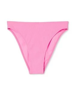 Promo 💯 Juniors' Textured Cheeky Mid-Rise High Leg Bikini Bottom - Xhilaration™ Pink 🌟 -Swimsuits Official Site unnamed file 1129