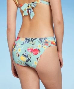 Cheapest 😀 Women's Double Tab Medium Coverage Hipster Bikini Bottom - Kona Sol™ Sage Green ⌛