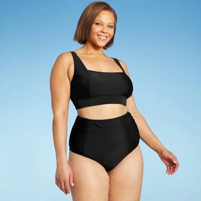 Coupon 🔥 Women's Plus Size High Waist Bikini Bottom - Kona Sol™ Black 🔔 4 Coupon 🔥 Women's Plus Size High Waist Bikini Bottom - Kona Sol™ Black 🔔 - Image 2