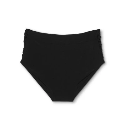 Coupon 🔥 Women's Plus Size High Waist Bikini Bottom - Kona Sol™ Black 🔔 6 Coupon 🔥 Women's Plus Size High Waist Bikini Bottom - Kona Sol™ Black 🔔 - Image 4
