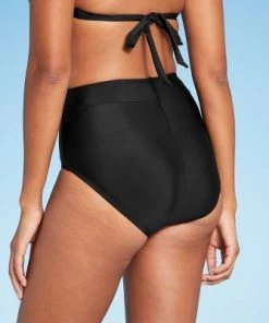 Cheap 🌟 Women's High Waist Bikini Bottom with Tummy Control - Kona Sol™ Dark Green 🔔