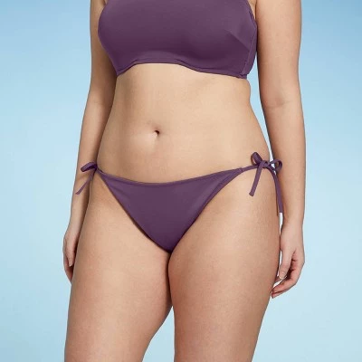 New ❤️ Women's Side-Tie Cheeky Bikini Bottom - Shade & Shore™ Dark Purple ⌛ 5 New ❤️ Women's Side-Tie Cheeky Bikini Bottom - Shade & Shore™ Dark Purple ⌛ - Image 3