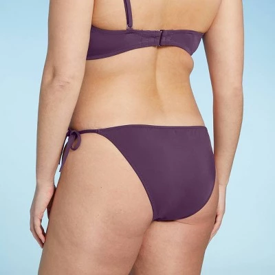 New ❤️ Women's Side-Tie Cheeky Bikini Bottom - Shade & Shore™ Dark Purple ⌛ 6 New ❤️ Women's Side-Tie Cheeky Bikini Bottom - Shade & Shore™ Dark Purple ⌛ - Image 4