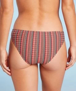 Cheap 🔥 Women's Cheeky Bikini Bottom - Shade & Shore™ Multi Stripe ❤️