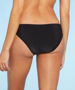 Cheapest 🎉 Women's Ribbed High Leg Extra Cheeky Bikini Bottom - Shade & Shore™ Black 🎉