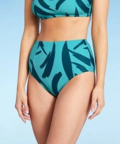 Flash Sale 🔔 Women's High Waist Medium Coverage Bikini Bottom - Kona Sol™ Turkish Blue ⭐ -Swimsuits Official Site unnamed file 1300