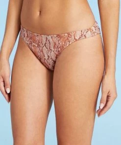 Wholesale 🌟 Women's High Leg Extra Cheeky Bikini Bottom - Shade & Shore™ Lurex Snake Print ❤️ -Swimsuits Official Site unnamed file 1311