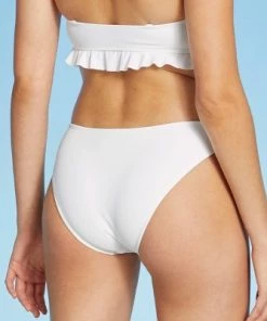 Brand new 🧨 Juniors' Textured Cheeky Bikini Bottom - Xhilaration™ White ❤️