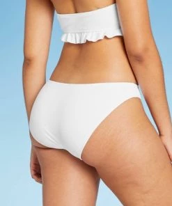 Brand new 🧨 Juniors' Textured Cheeky Bikini Bottom - Xhilaration™ White ❤️ -Swimsuits Official Site unnamed file 1349