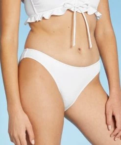 Brand new 🧨 Juniors' Textured Cheeky Bikini Bottom - Xhilaration™ White ❤️ -Swimsuits Official Site unnamed file 1355