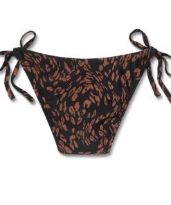 Promo ❤️ Women's Side-Tie Cheeky Bikini Bottom - Shade & Shore™ Black Animal Print 🎁 -Swimsuits Official Site unnamed file 1384