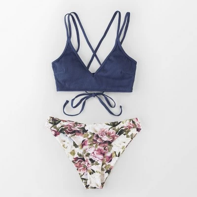 Best deal ๐ฅ Women's Floral Print Bikini Swimsuit Lace Up Crisscross Low Waisted Bathing Suit -Cupshe ๐งจ 4 Best deal ๐ฅ Women's Floral Print Bikini Swimsuit Lace Up Crisscross Low Waisted Bathing Suit -Cupshe ๐งจ - Image 2