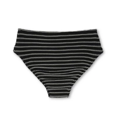 Cheap 🎁 Women's Textured Pucker Mid-Rise Medium Coverage Bikini Bottom - Kona Sol™ Black 👏 8 Cheap 🎁 Women's Textured Pucker Mid-Rise Medium Coverage Bikini Bottom - Kona Sol™ Black 👏 - Image 6