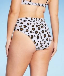Outlet 🔔 Juniors' Ribbed Cheeky High Leg High Waist Bikini Bottom - Xhilaration™ Multi Animal Print 🛒 -Swimsuits Official Site unnamed file 1434